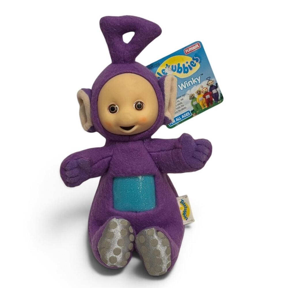 1998 Teletubbies Tinky Winky, purple Teletubby, Beanie Plush